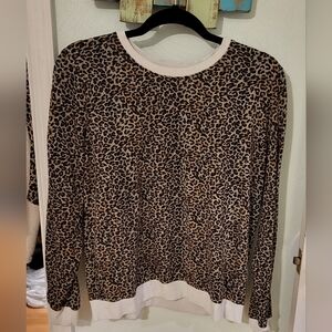 ZYIA Active Leopard Print Knit Top